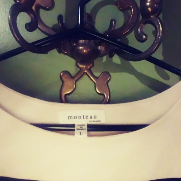 NWOT Sz L (Fits 8-10 safely) Striped long midi dress with shoulder cutouts - Picture 4 of 4